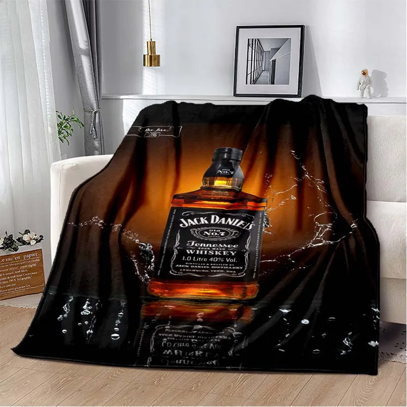 J-JACK DANIELS logo flannel blanket, soft and comfortable home decoration, bedroom, living room, sofa, bed blanket gifting by julia m 19 130cm by 150cm