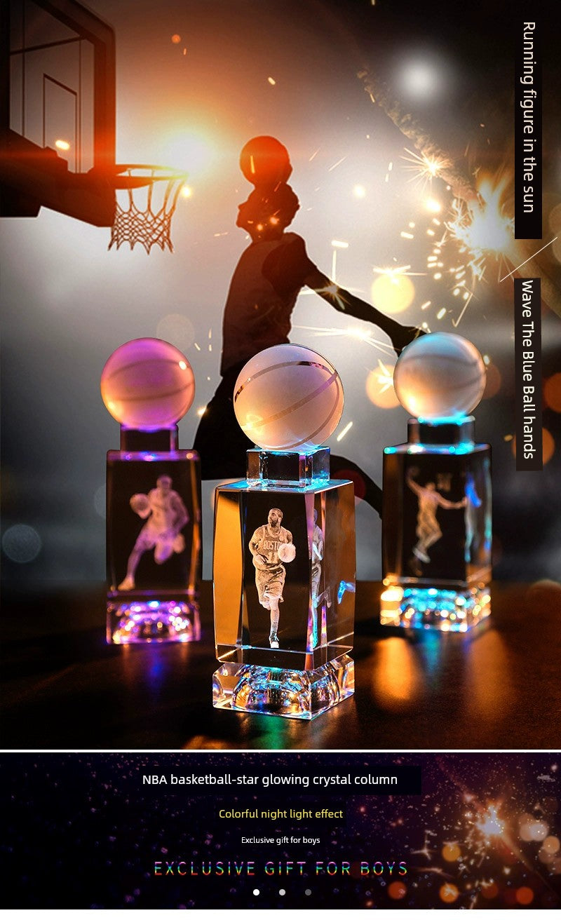 Luminous Crystal Brothers James Harden Kobe Ornaments  gifting by julia m   