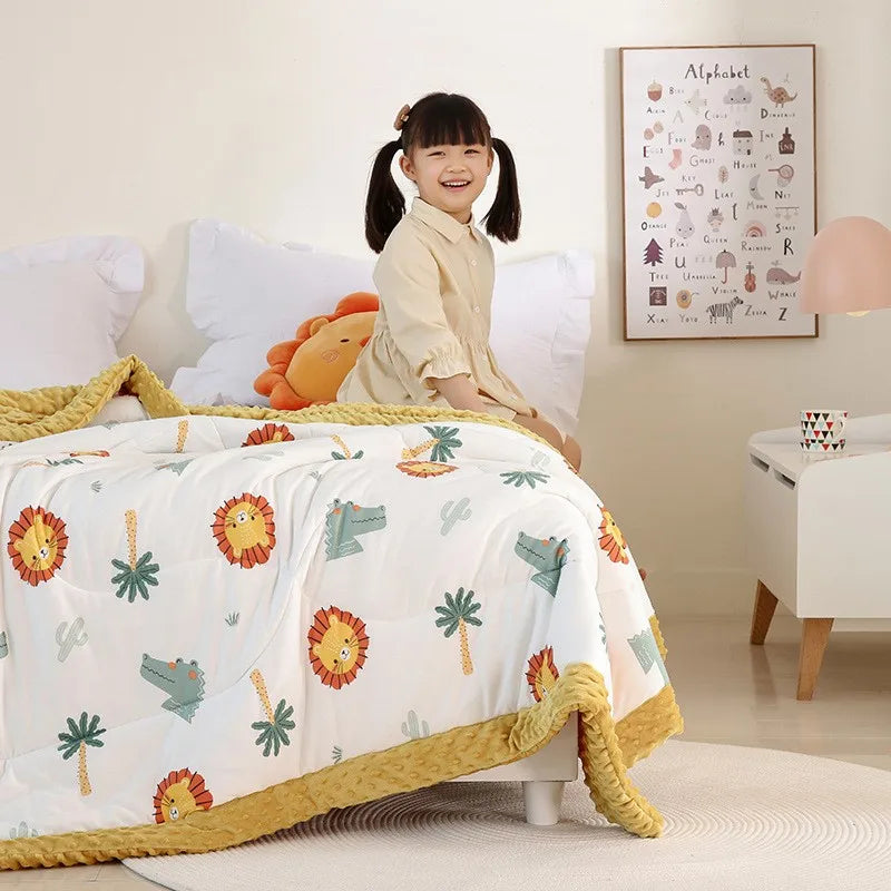 Winter Warm Baby Quilt Comforter Quilted Blanket Summer Soft Nap Cover Bed Thick Blanket Newborn Infant Swaddle Wrap Bedding Gifting By Julia M
