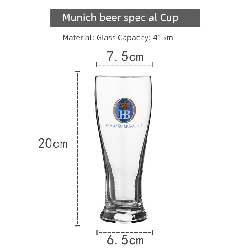 European Style Heat-Resistant Glass Beer Mug - 401ML to 500ML Capacity Craft Beer Mug Gifting By Julia M Munich beer cup  