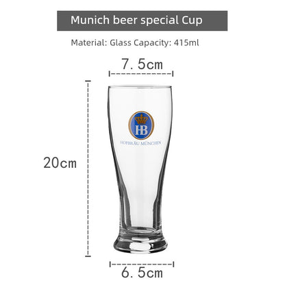 European Style Heat-Resistant Glass Beer Mug - 401ML to 500ML Capacity Craft Beer Mug Gifting By Julia M Munich beer cup  