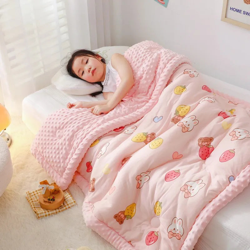 Winter Warm Baby Quilt Comforter Quilted Blanket Summer Soft Nap Cover Bed Thick Blanket Newborn Infant Swaddle Wrap Bedding Gifting By Julia M
