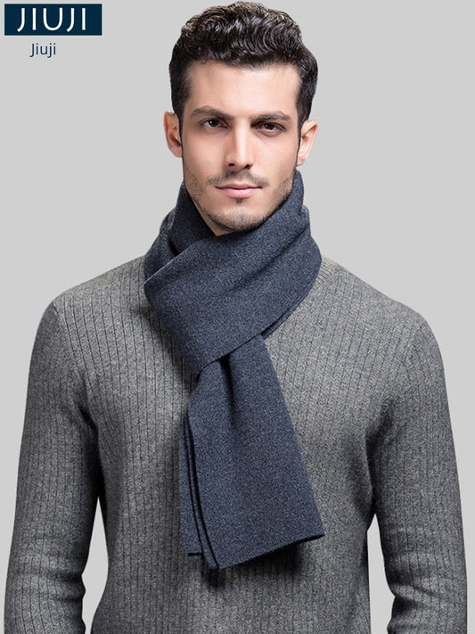 Pure Wool Men's Winter All-Matching Thickened Gift Box Scarf  gifting by julia m   