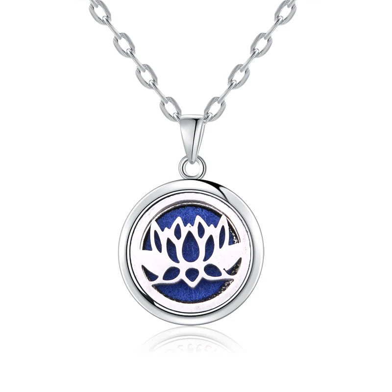 New Tree Of Life Aromatherapy Necklace Stainless Steel Essential Oil Diffuser Amulet Perfume Locket Pendant Women Jewelry Gift  gifting by julia m N2732-27  