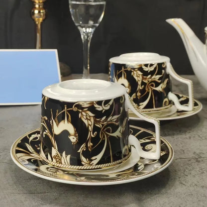 "Black Unicorn Series - Luxury Bone China Coffeeware & Tableware Set" Dinnerware Sets gifting by julia m   