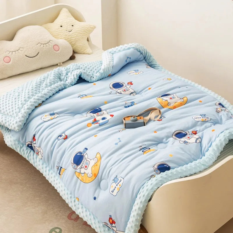 Winter Warm Baby Quilt Comforter Quilted Blanket Summer Soft Nap Cover Bed Thick Blanket Newborn Infant Swaddle Wrap Bedding Gifting By Julia M Color as photo 1 100x120cm 1.0kg CHINA