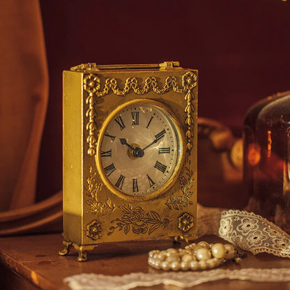 Metal Antique Gold Luxury Decoration Desk Table Clock  gifting by julia m   