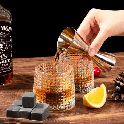 Elegant Crystal Whiskey Glass & Stones Set drinkware Gifting By Julia M   