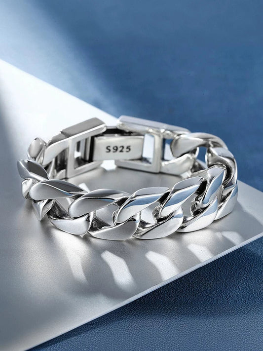 Lantern Ring Cuban Sterling Silver Fashionmonger Personalized Men's Bracelet  Gifting By Julia M   