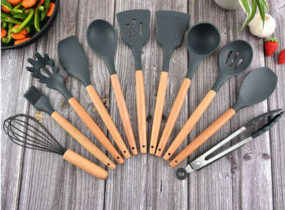 12-Piece Silicone Cooking Utensil Set - Gifting By Julia M