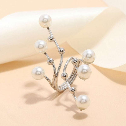 1PC Exaggeration Double Layer Large Pearl Rings - Gifting By Julia M