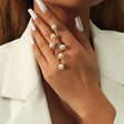 1PC Exaggeration Double Layer Large Pearl Rings - Gifting By Julia M