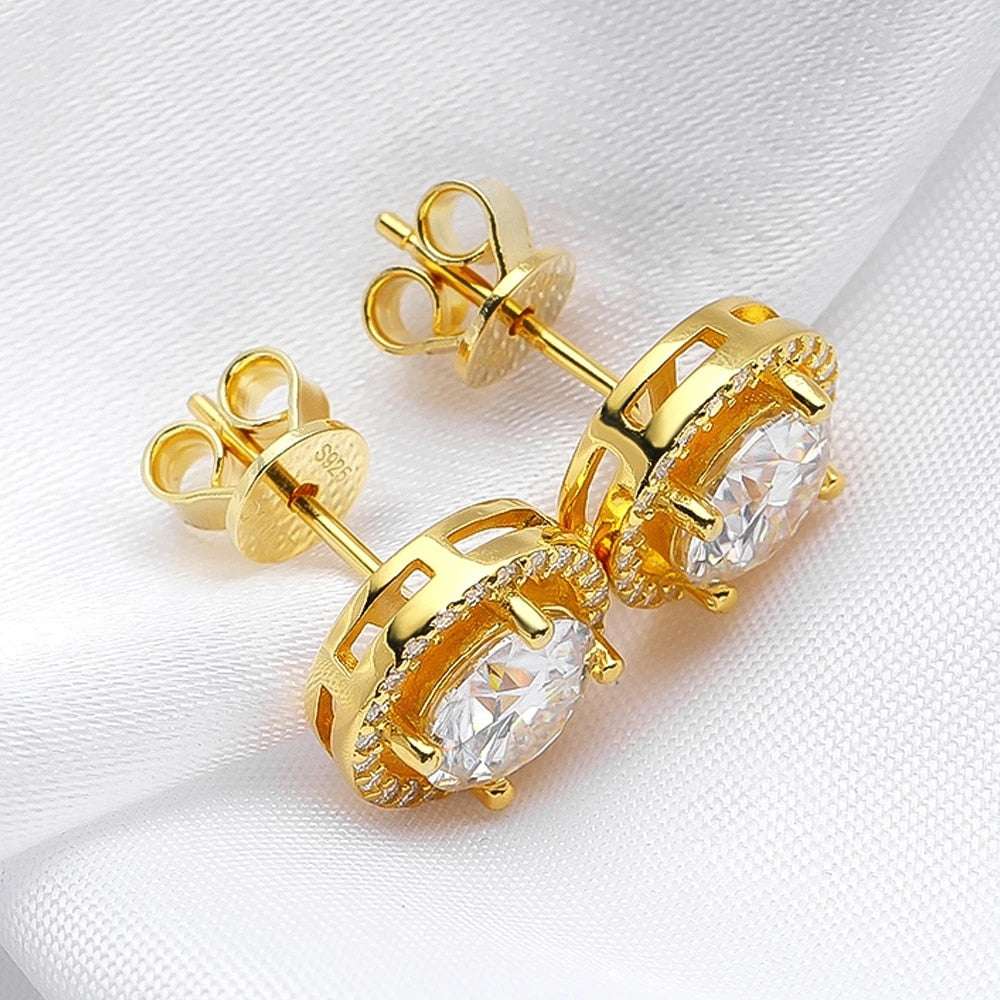 2 Carat Real Moissanite Stud Earrings - Gifting By Julia M
