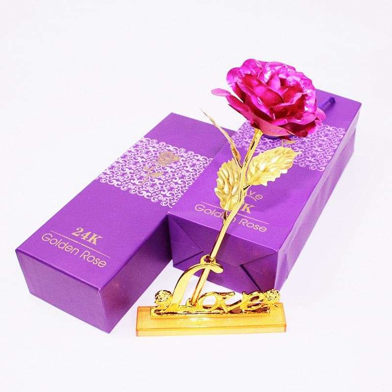 24k Gold Rose with Box - A Timeless Gift for Your Loved One - Elevate your Home Decor Game - Gifting By Julia M