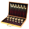 24pcs Gold Dinnerware Set Stainless Steel - Gifting By Julia M