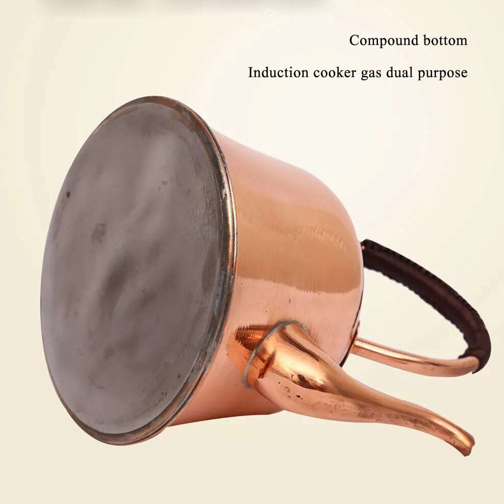 2L Pure Copper Teapot Handmade Red Copper Kettle Hot Pot Add Soup Pot Induction Cooker Boiling Water Kettle Cold Kettle For Home - Gifting By Julia M