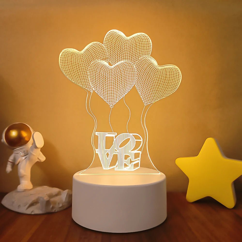 3D Love Expression LED Night Light - Gifting By Julia M