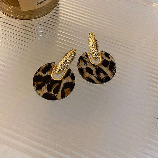 Acrylic Leopard Print Pendant Earrings Earrings gifting by julia m   