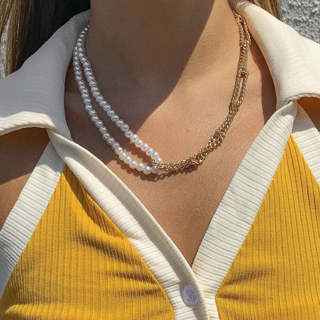 Baroque Pearl Chain Necklace - Gifting By Julia M
