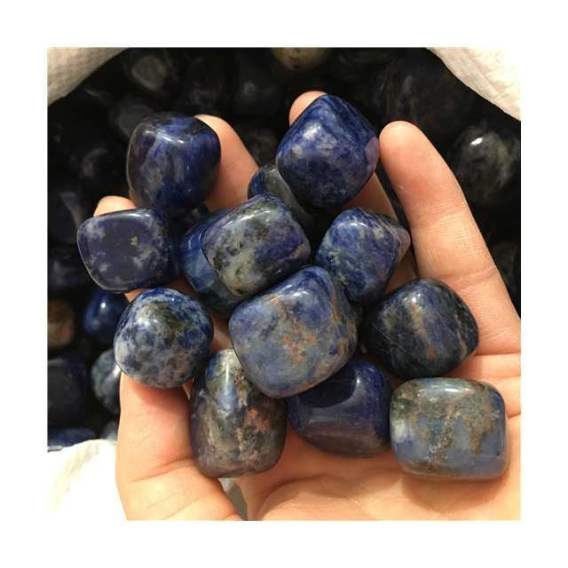 Blue Sodalite Quartz Tumbled Stones - Crystal Elegance Crystals healing stones Gifting By Julia M   