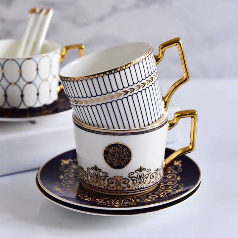 "Celadon Ceramic Coffee Cup Saucer Set - Gifting By Julia M