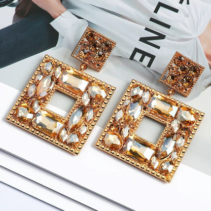 Crystal Square Drop Earrings Crystal Square Drop Earrings Gifting By Julia M   