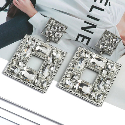 Crystal Square Drop Earrings Crystal Square Drop Earrings Gifting By Julia M   