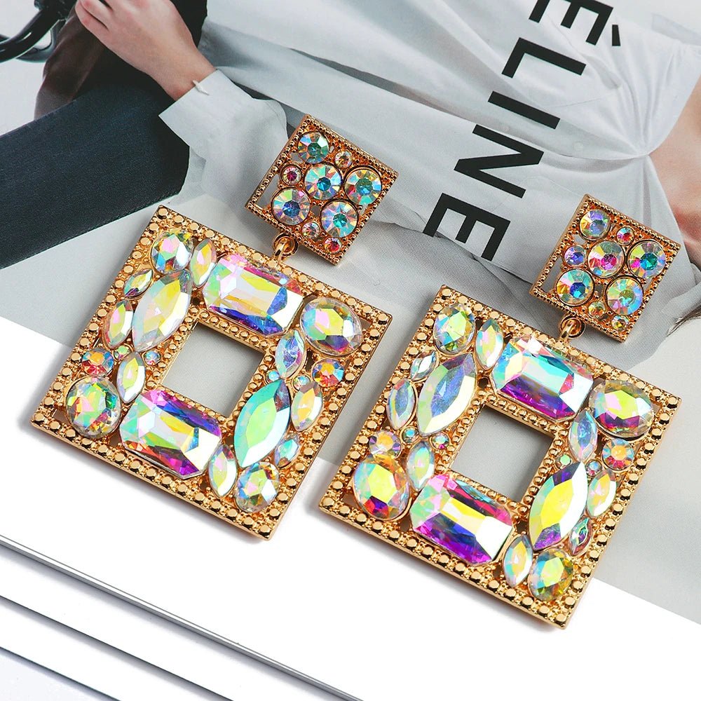 Crystal Square Drop Earrings Crystal Square Drop Earrings Gifting By Julia M   