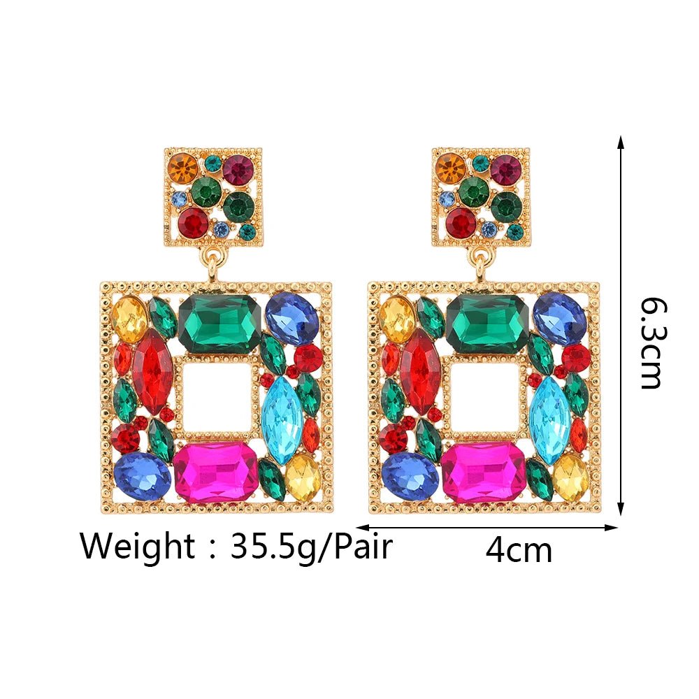 Crystal Square Drop Earrings Crystal Square Drop Earrings Gifting By Julia M   