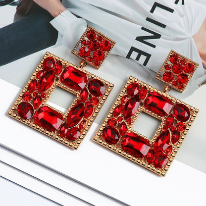 Crystal Square Drop Earrings Crystal Square Drop Earrings Gifting By Julia M   