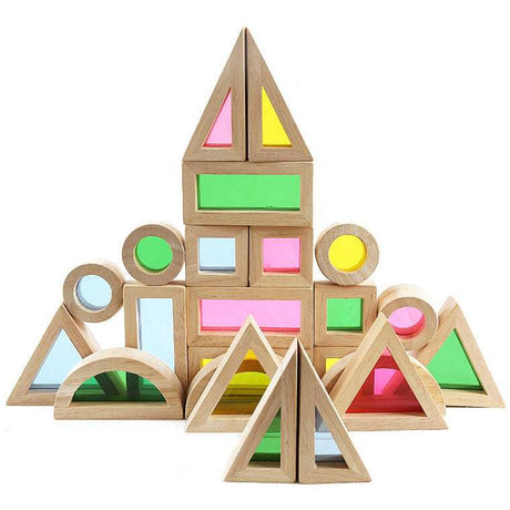 Colorful Rainbow Wooden Stacking Blocks - Gifting By Julia M