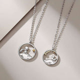 Couples Silver Plated Fox Necklaces - Gifting By Julia M