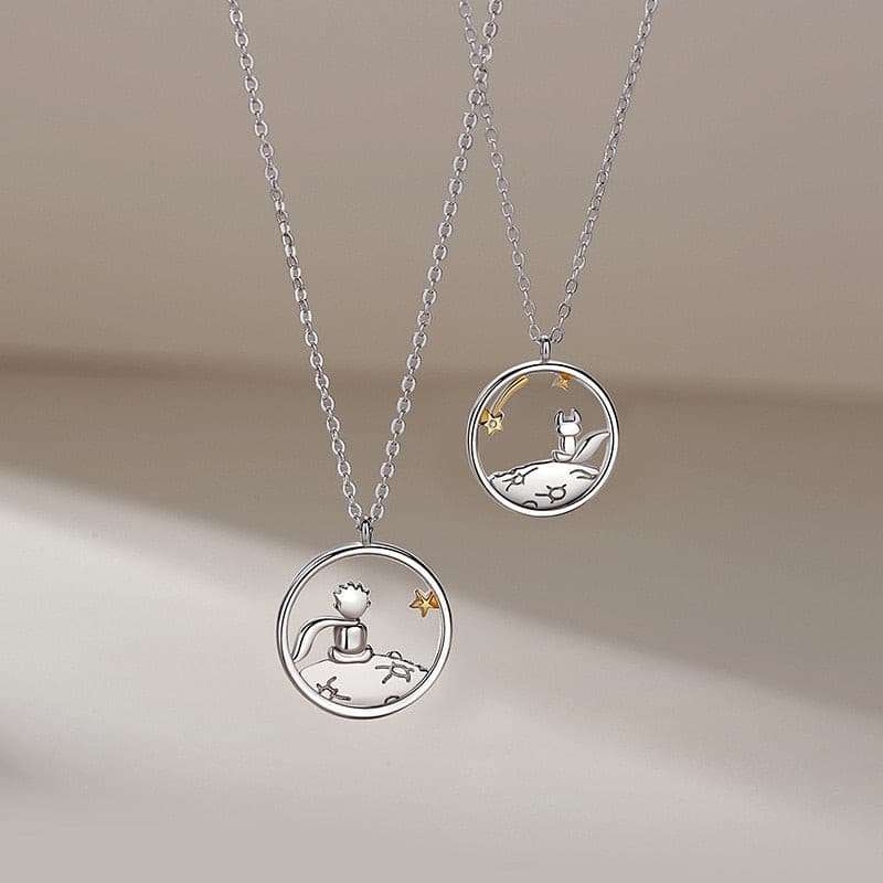 Couples Silver Plated Fox Necklaces - Gifting By Julia M