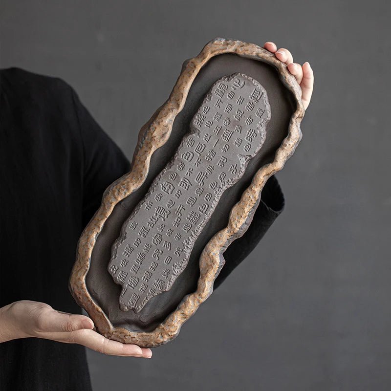 "Handmade Chinese Retro Ceramic Tea Tray 💖" creativity tea tray gifting by julia m   