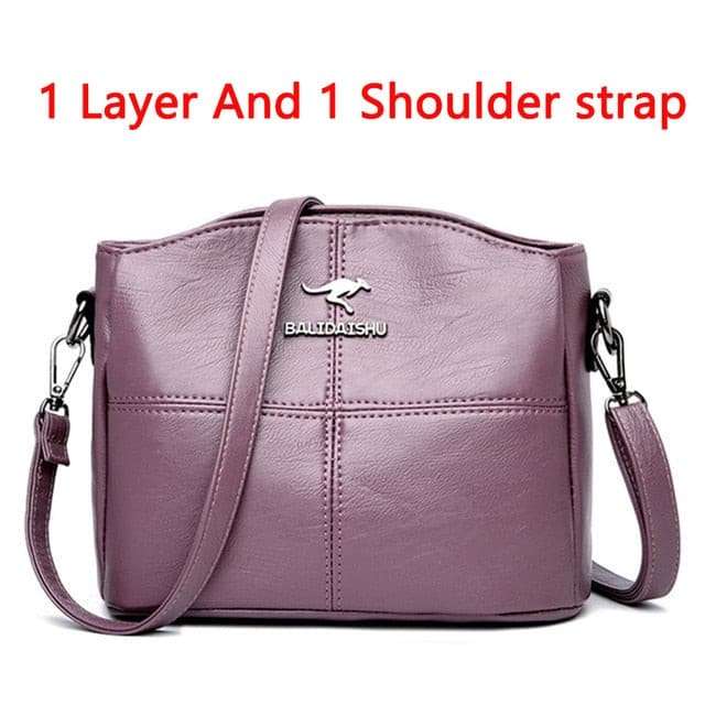 Crossbody Shoulder Bag HANDBAGS gifting by julia m 1 Layer Purple  