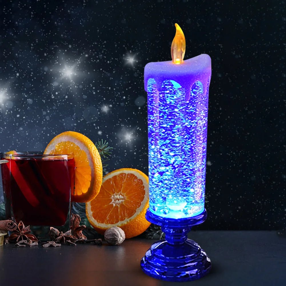 Crystal LED Electronic Candle Tourist Souvenirs Crystal Candles 7-color Gradient Party Atmosphere for Christmas Birthday Wedding  Gifting By Julia M   