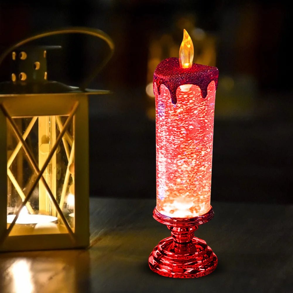 Crystal LED Electronic Candle Tourist Souvenirs Crystal Candles 7-color Gradient Party Atmosphere for Christmas Birthday Wedding  Gifting By Julia M Red United States 