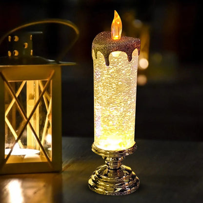 Crystal LED Electronic Candle Tourist Souvenirs Crystal Candles 7-color Gradient Party Atmosphere for Christmas Birthday Wedding  Gifting By Julia M Gold United States 