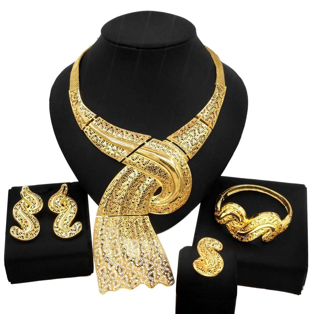 Electric Italy Gold Plated Jewelry Set - Gifting By Julia M