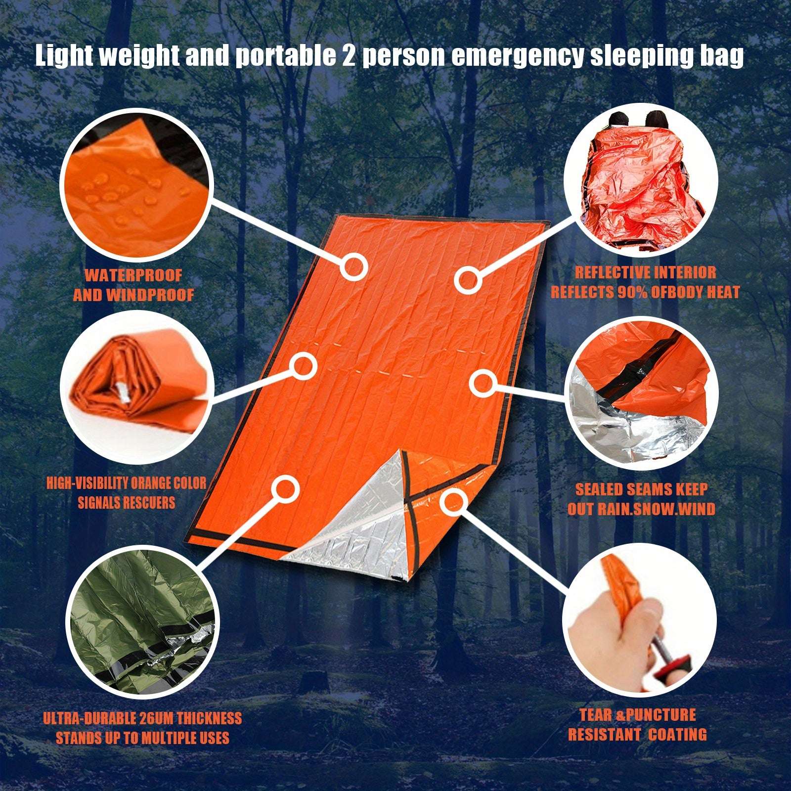 Emergency Survival Sleeping Bag - Gifting By Julia M
