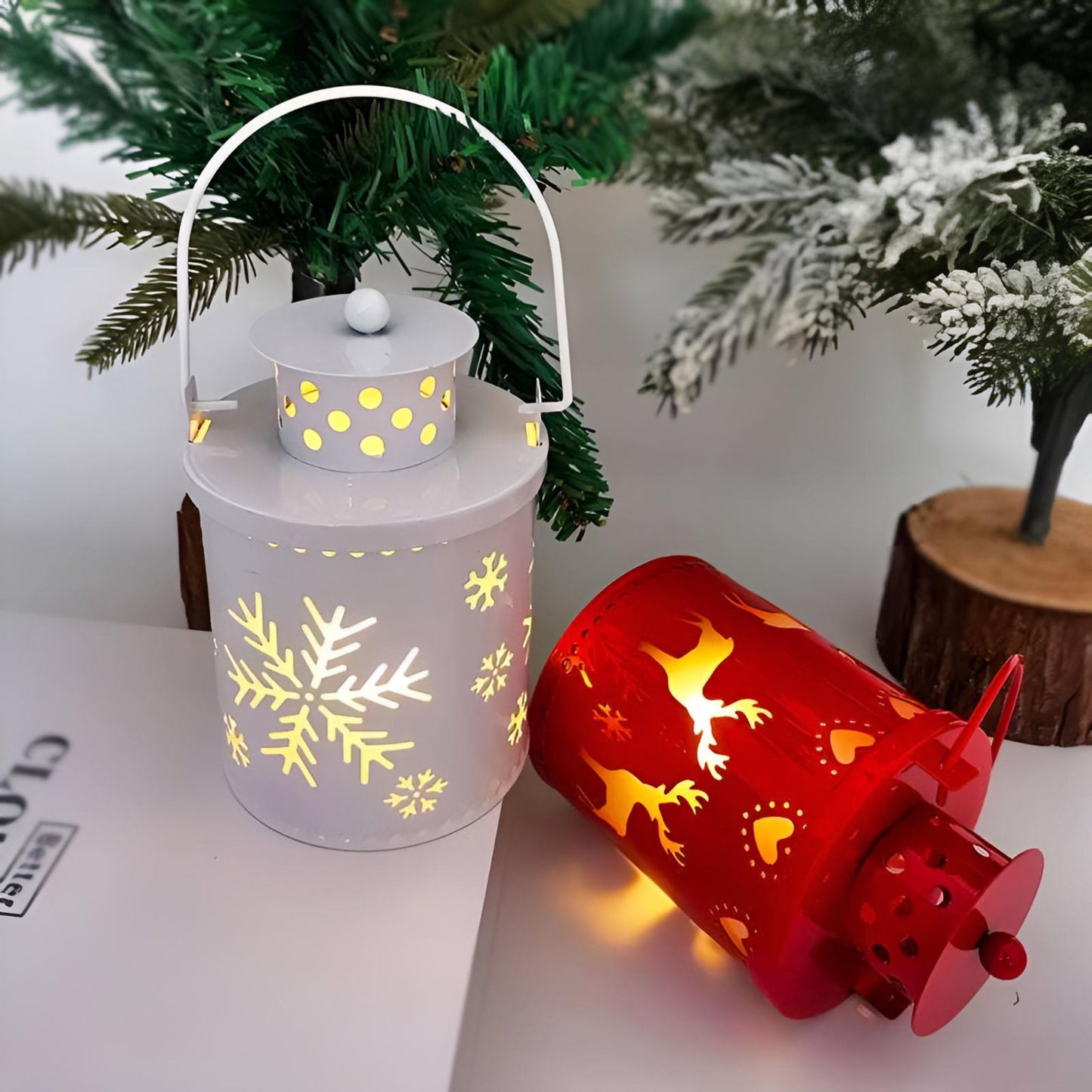 Festive Nordic LED Candle Lantern Christmas Candle Lights LED Gifting by Julia M   