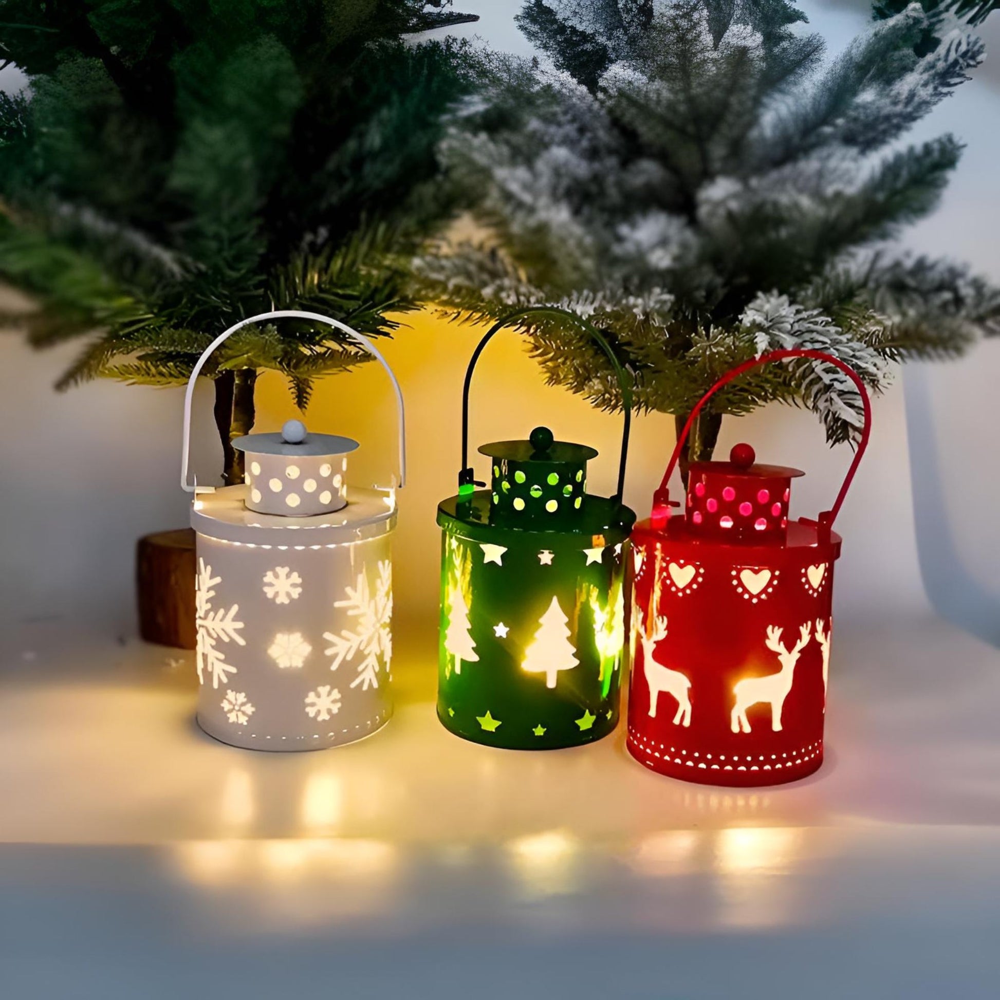 Festive Nordic LED Candle Lantern Christmas Candle Lights LED Gifting by Julia M   