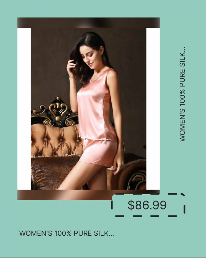 Luxurious Silk Pyjama Set - Sleep in Style and Comfort All Night Long - Perfect Fit for Plus Size Women