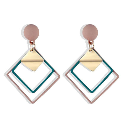 Geometric Drop Earrings - Gifting By Julia M