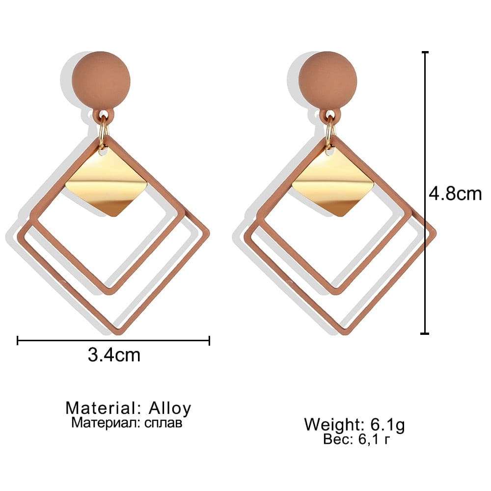 Geometric Drop Earrings - Gifting By Julia M