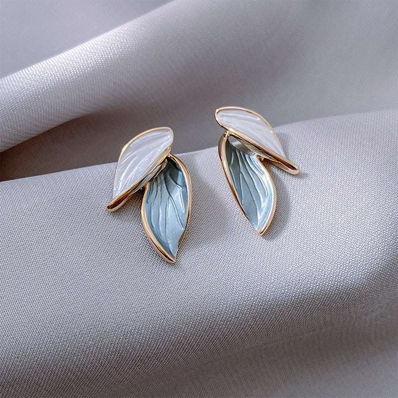 Geometric Luxury Leaf Earrings - Gifting By Julia M