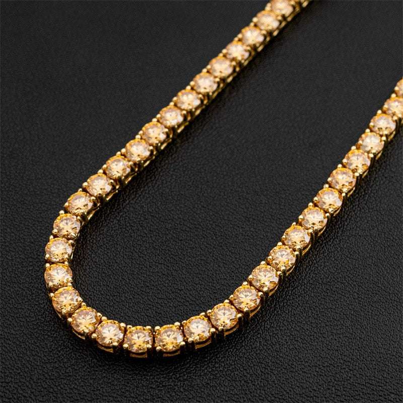 Gold Moissanite Tennis Necklace Bracelet Set - Gifting By Julia M