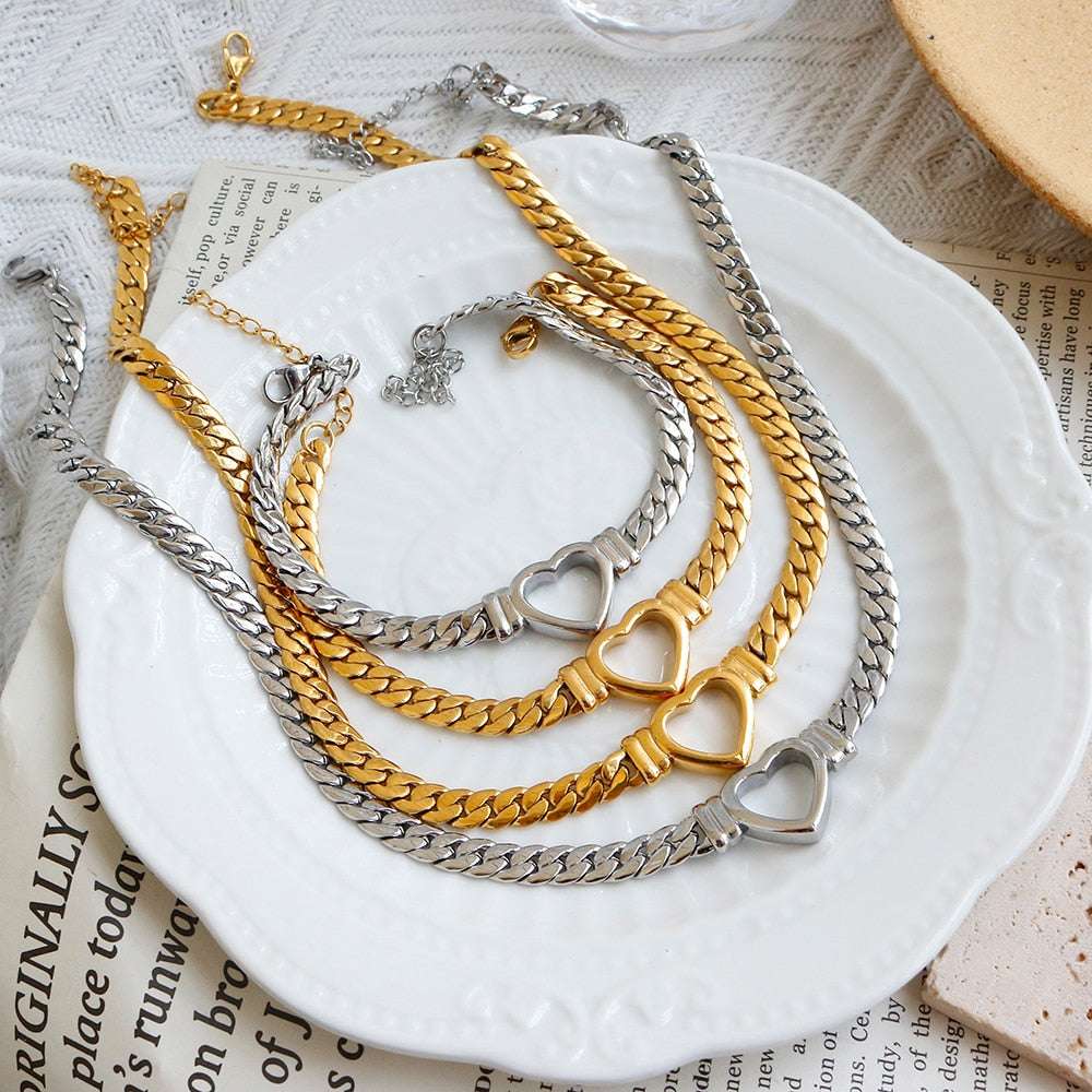 Gold-Plated Waterproof Stainless Steel Luxury Jewelry set - Gifting By Julia M