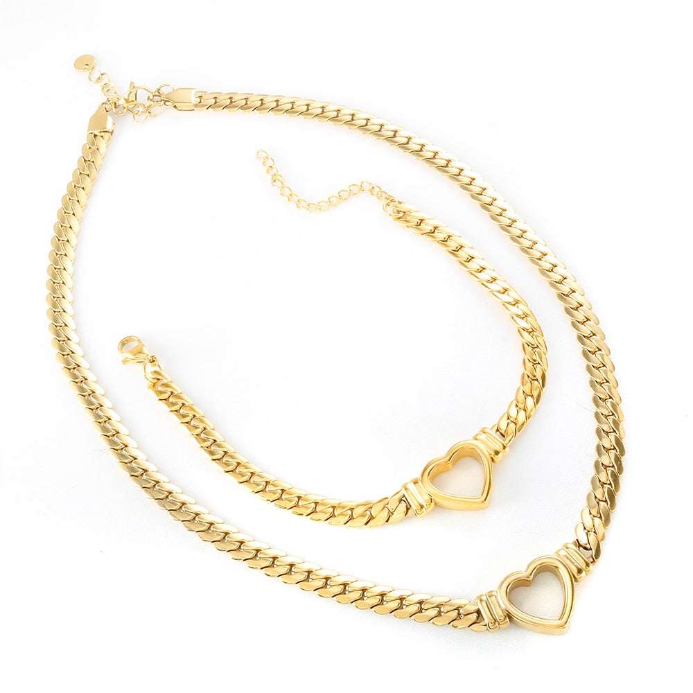 Gold-Plated Waterproof Stainless Steel Luxury Jewelry set - Gifting By Julia M