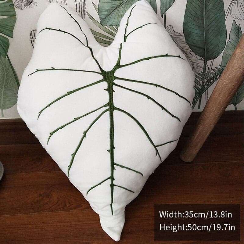 Green Leaf Pillow Cushions - Gifting By Julia M